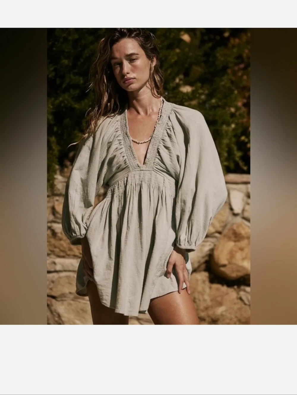 Free People For the moment mini dress Size Large pockets NWOT